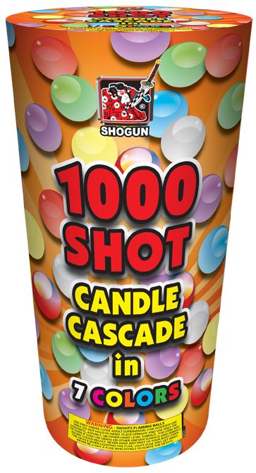 1000 SHOTS CANDLE CASCADE IN 7 COLORS
